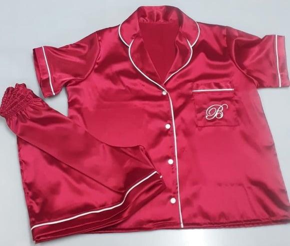 Pijama Infantil Curto Americano Cetim Personalizado (min 6)