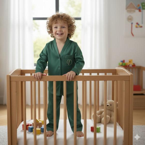 Pijama Infantil Longo em Cetim Personalizado (min 6)
