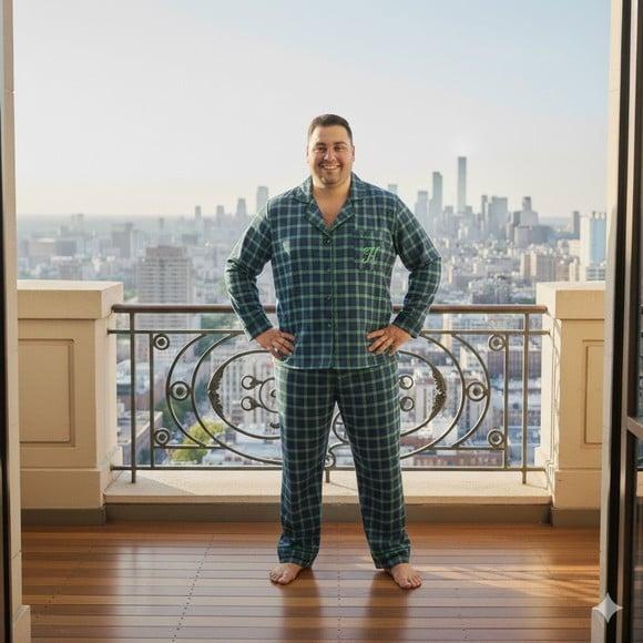 Pijama Longo Americ Algodão Person Plus a Partir 48 (min 2)