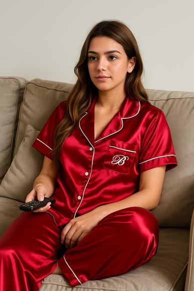 Pijama Longo Americano Cetim Person até 46 (min 6)