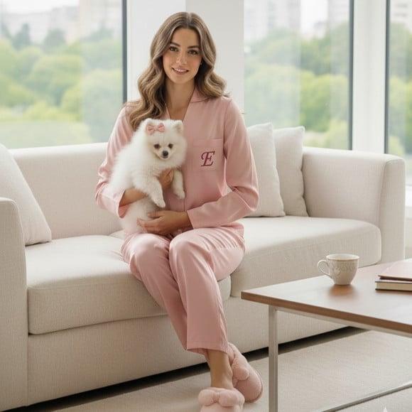 Pijama Longo em Cetim Personalizado até 46 (min 10)
