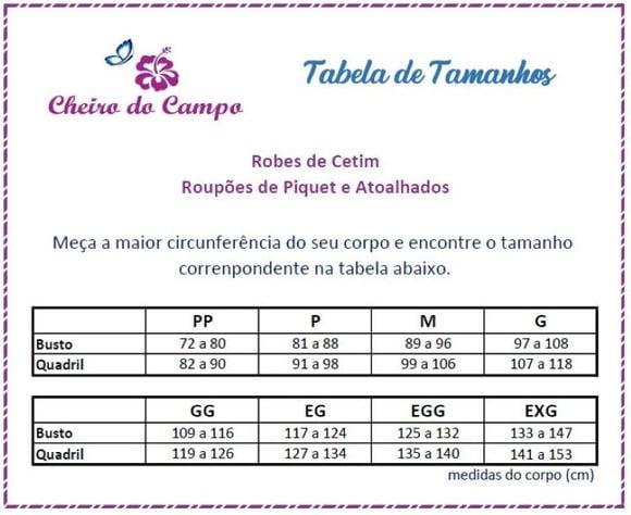 Robe Cetim Elastano Infantil Festa Spa Daminha Pers (min 20)