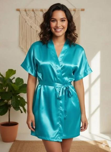 Robe de Cetim com Elastano Bordado Personalizado (min 3)