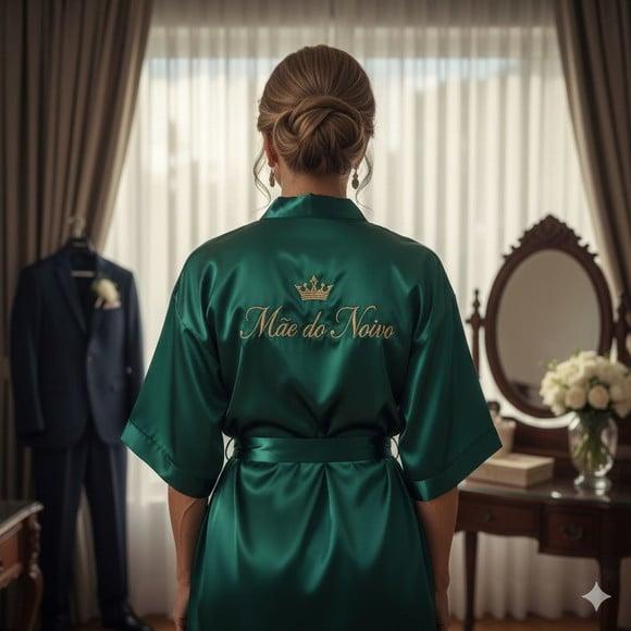 Robe em Cetim com Elastano com Manga Personalizado (min 12)