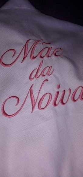 Roupão de Piquet 100% Algodão com Viés.bordado