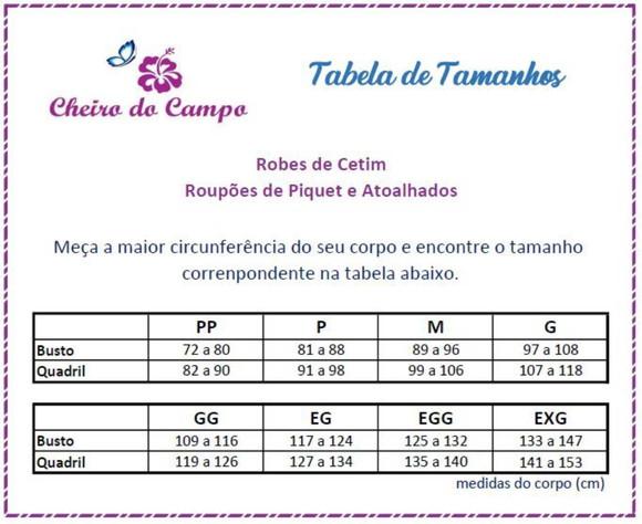 Roupão de Piquet Infantil Bordado. com Viés. Min 25