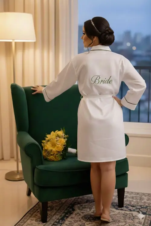 Robe Crepe Amanda Personalizado Manga com Viés
