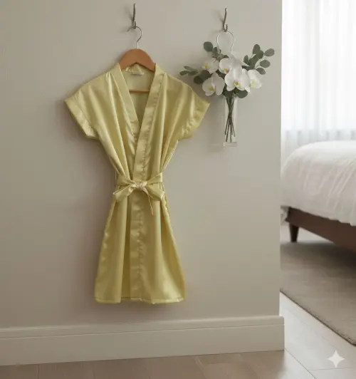 Robe de Cetim com Elastano Bordado Personalizado