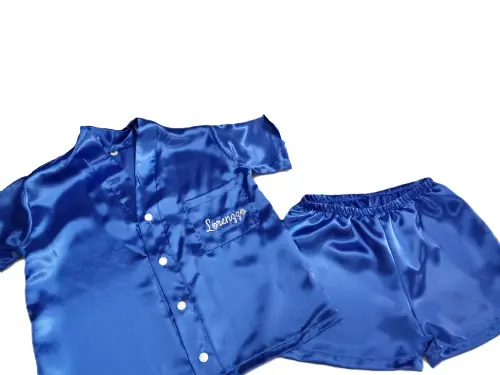 Pijama Infantil Curto em Cetim Personalizado