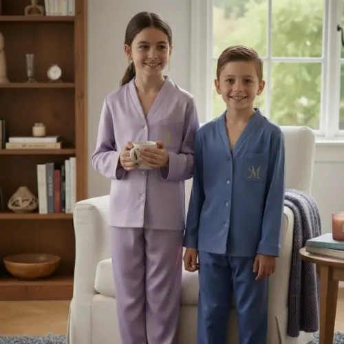 Pijama Infantil Longo em Cetim Personalizado