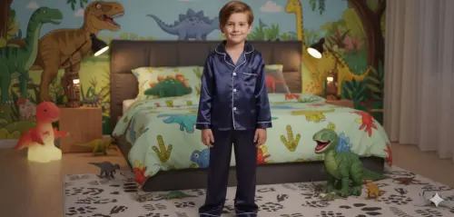Pijama Infantil Longo Americano Cetim Personalizado