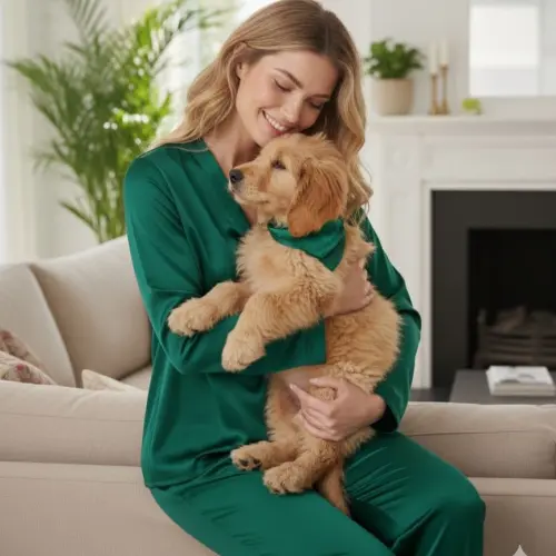 Pijama Longo em Cetim Personalizado até 46