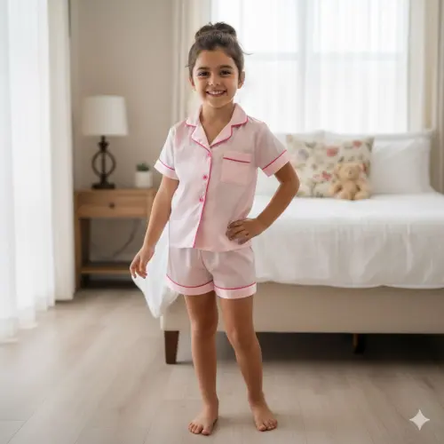 Pijama Infantil Curto Americano Algodão Personalizado