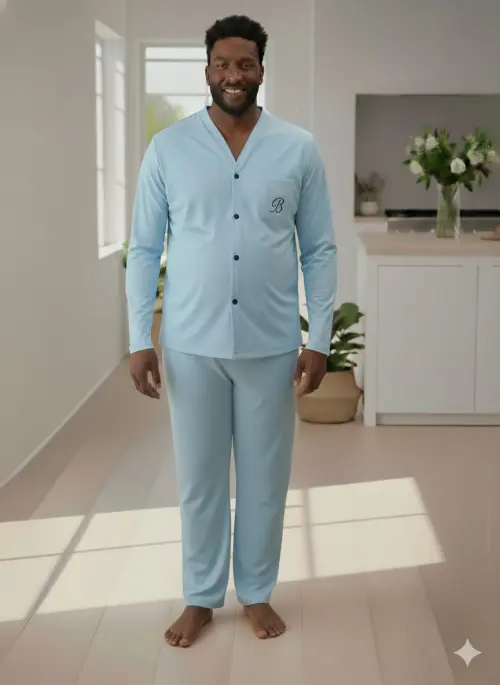 Pijama Longo em Cetim Person Plus Size a Partir 48