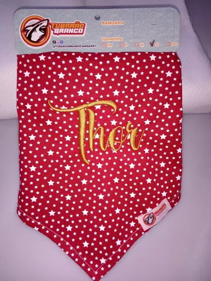 Bandana Pet Personalizada m ou G Várias Estampas