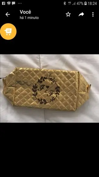 Necessaire Bordada c/ Moldura Forrada