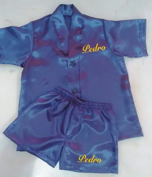Pijama Infantil Curto Americano Cetim Person até Tam 06