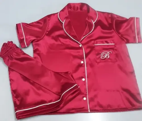 Pijama Infantil Curto Americano Cetim Personalizado (min 6)