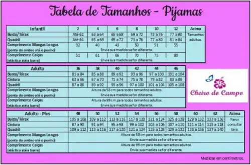Pijama Infantil Longo Americano Algodão Person até Tam 06