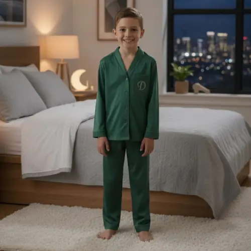 Pijama Infantil Longo em Cetim Personalizado (min 6)