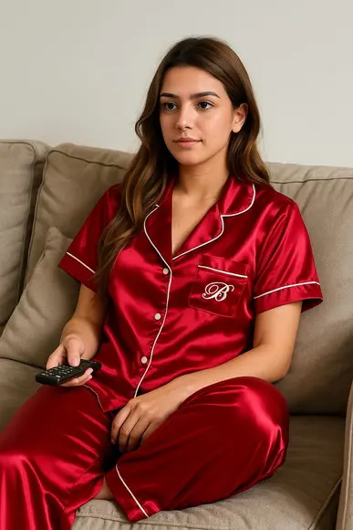 Pijama Longo Americano Cetim Person até 46 (min 6)