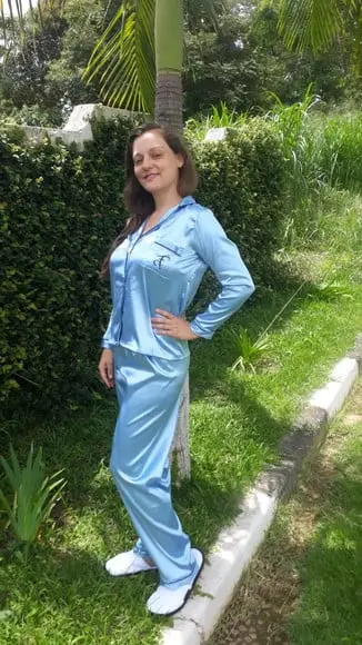 Pijama Longo Americano Cetim Person até 46 (min 6)