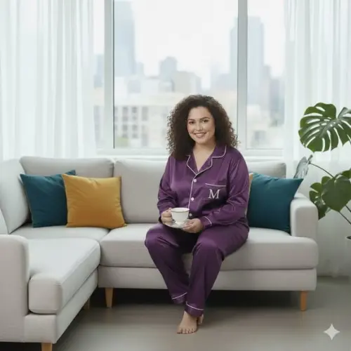 Pijama Longo Americano Cetim Person Plus a Partir 48 (min 2)