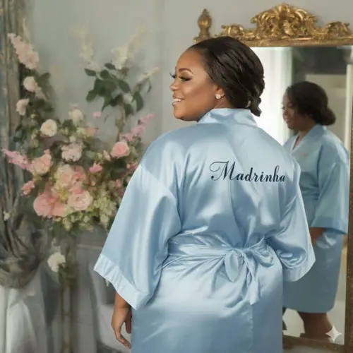 Robe Cetim Elastano Longo/midi Plus Size Personaliz (min 2)