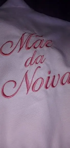 Roupão de Piquet 100% Algodão com Viés.bordado
