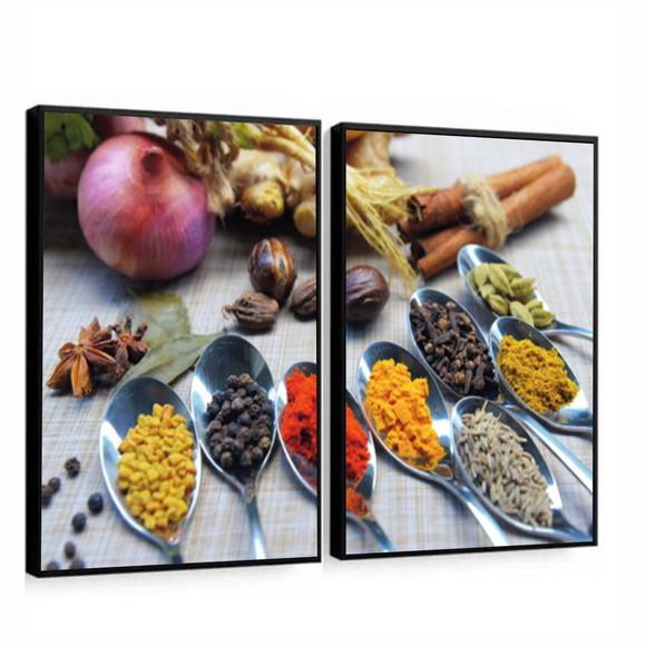 Kit 2 Quadros Decorativos Cozinha Tempero Cheff Restaurante