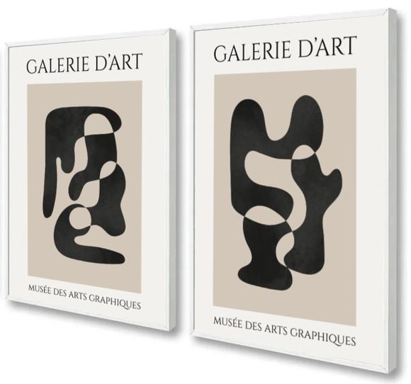 Kit 2 Quadros Decorativos Matisse para Sala Quarto Moldura