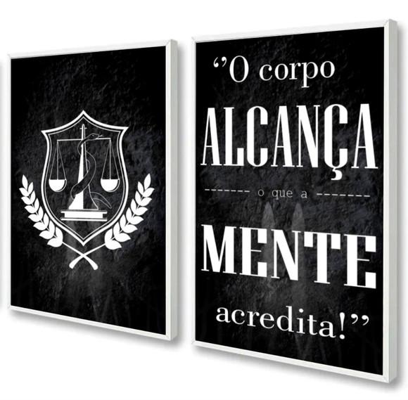Kit 2 Quadros Decorativos Nutrição Consultório Profissão