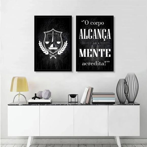 Kit 2 Quadros Decorativos Nutricionista Consultório Moldura