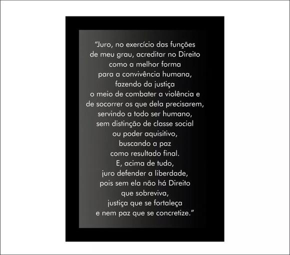 Kit 3 Quadros Decoração Juramento Advogado Direito Justiça