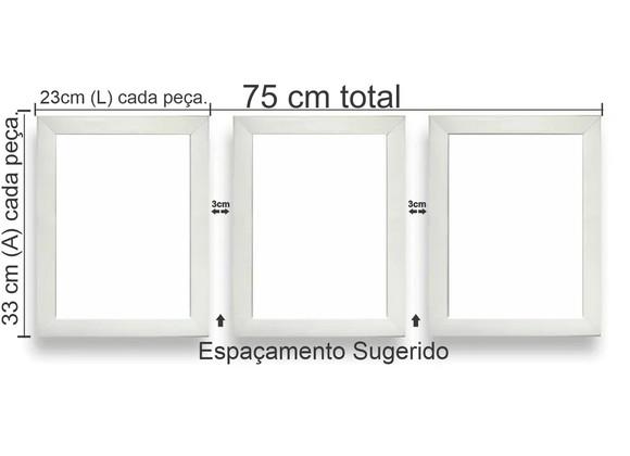 Kit 3 Quadros Decorativos Com Frases Infantil Moldura Vidro