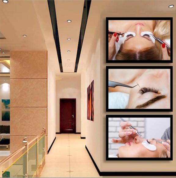 Kit 3 Quadros Decorativos Estética Beleza Spá Salão Moldura