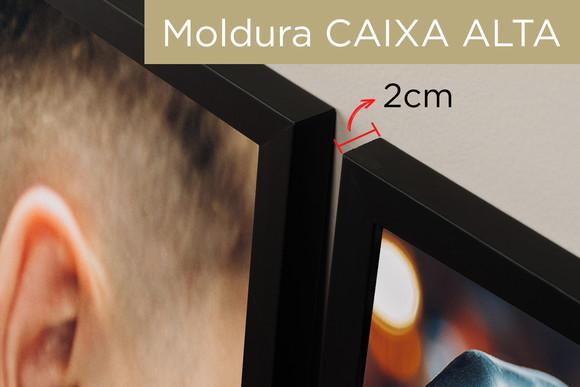 Kit 3 Quadros Decorativos Para Barbearia Masculino Moldura