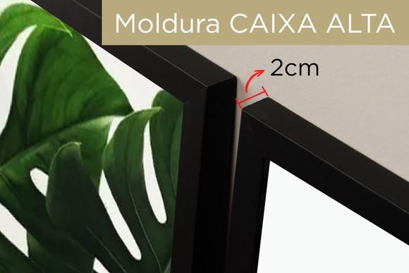 Kit 3 Quadros Folhagem Verde Home Frases Decoração Molduras