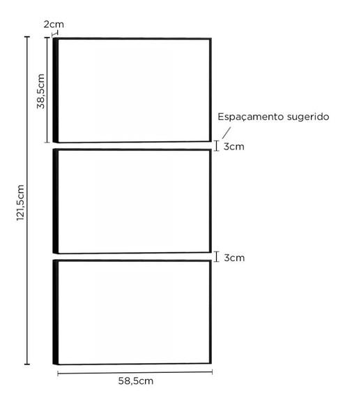 Kit 3 Quadros Galhos Arvore Decoração Paisagem Com Molduras