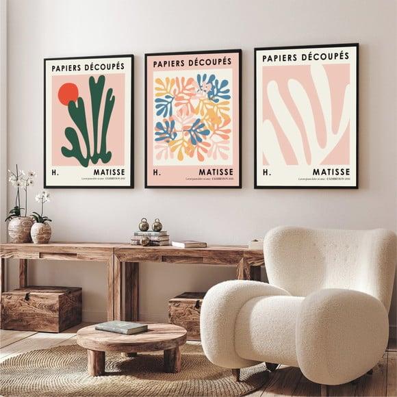 Kit Quadros Decorativos Matisse Para Sala Quarto Com Moldura