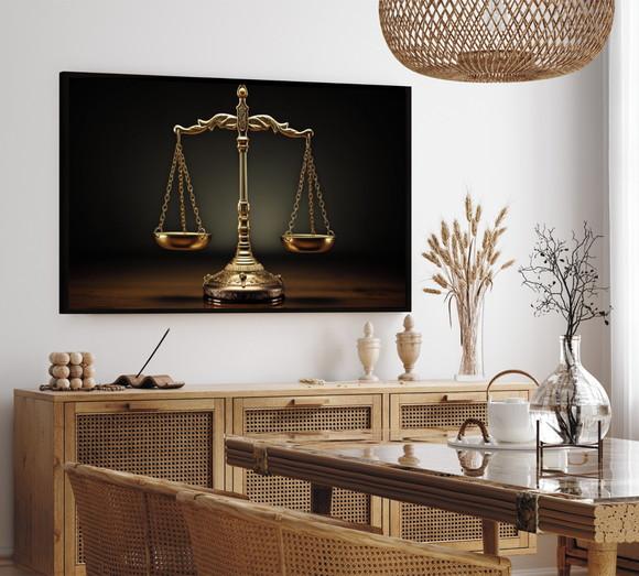 Quadro Decorativo Advogado Escritório Balança da Justiça