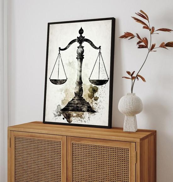 Quadro Decorativo Advogado Escritório Direito com Moldura
