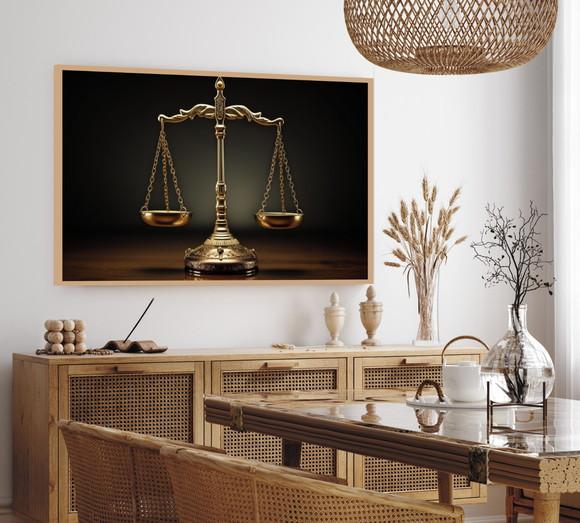 Quadro Decorativo Advogado Escritório Moderno com Moldura