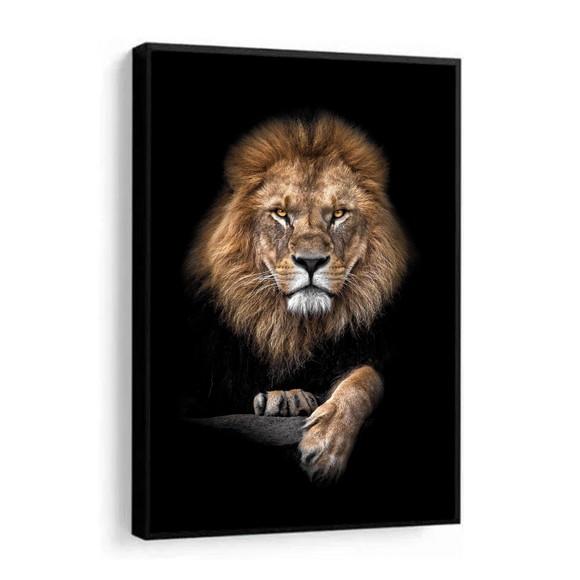 Quadro Decorativo Animais Modernos Leão de Judá com Moldura