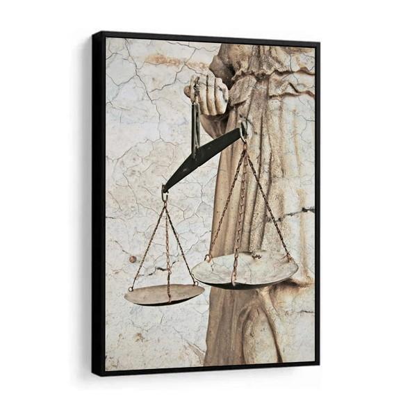 Quadro Decorativo Balança da Justiça Advogado com Moldura