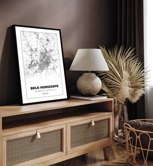 Quadro Decorativo Belo Horizonte Minas Gerais Cidade Moldura