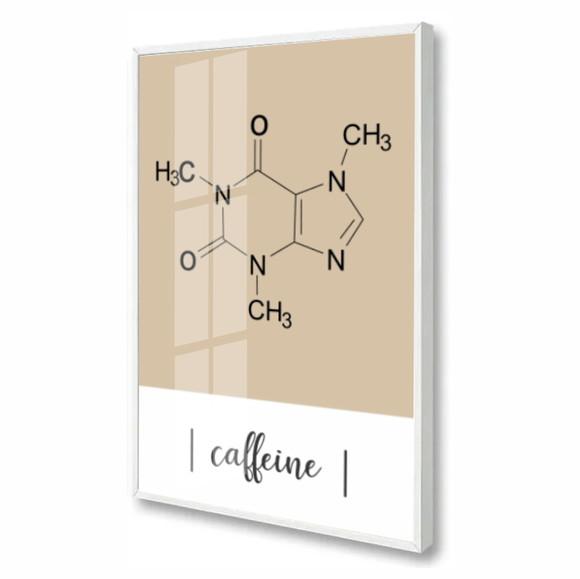 Quadro Decorativo Cantinho Do Café Caffeine Moldura e Vidro