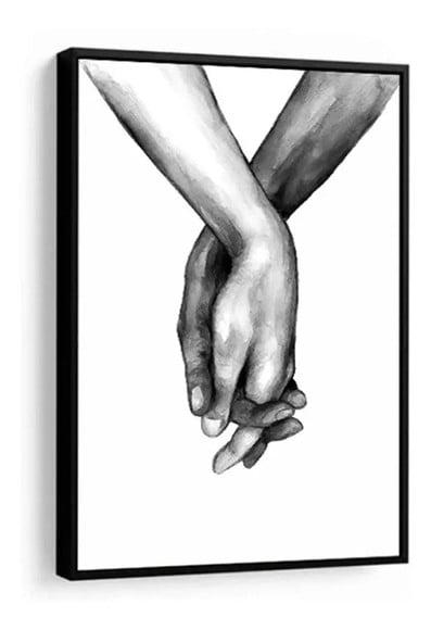 Quadro Decorativo Casal Amor Namorados Love União Moldura