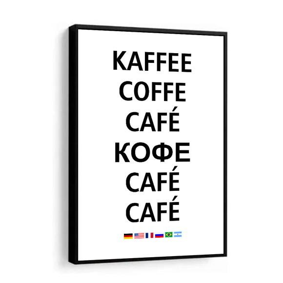 Quadro Decorativo Cantinho Do Café Frases Sala Com Moldura