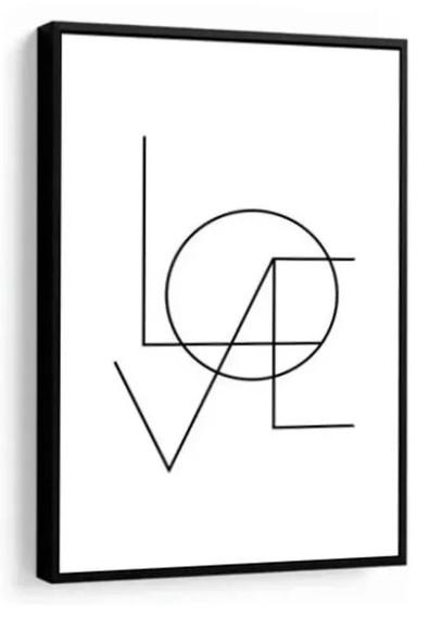 Quadro Decorativo Casal Frases Amor Love Casamento Moldura